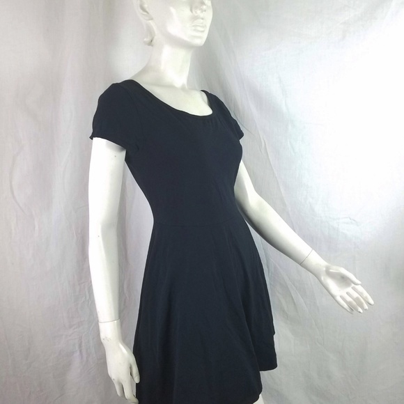 Short Sleeve Mini Skater Dress Fit + Flare Basic - Picture 3 of 5